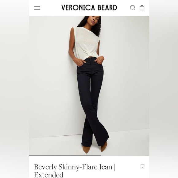 Veronica Beard Denim - Veronica Beard Indigo Beverly High Rise Skinny Flare Jeans Size 26 NWT